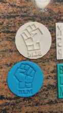 Load and play video in Gallery viewer, Black Lives Matter (BLM) Fondant Embossers/Stamps - Made in Canada