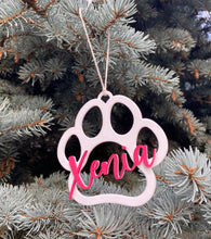 Load image into Gallery viewer, Custom Dog Paw Ornament - Made in Canada
