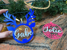 Load image into Gallery viewer, Custom Snowflake or Reindeer Ornament - Made in Canada