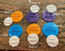 Load image into Gallery viewer, Happy Birthday Fondant Embossers/Stamps - Made in Canada