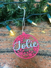 Load image into Gallery viewer, Custom Snowflake or Reindeer Ornament - Made in Canada