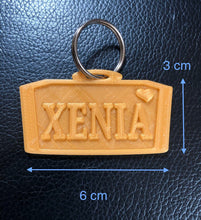 Load image into Gallery viewer, Custom Pet Name Tag / Personalized Dog or Cat Collar Tag - 3D Printed - Metal Ring Included
