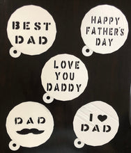 Load image into Gallery viewer, Father's Day Coffee/Latte Stencil - Made in Canada