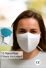 Load image into Gallery viewer, CE Certified 99%+ Filter Efficiency Adjustable Face Mask with 5 Filter Inserts Included - High Quality Fabric With Filter Pocket & Nose Wire