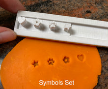 Load image into Gallery viewer, Slider Font Set - Alphabet, Numbers, Punctuation, Symbols - Fondant Embosser/Stamps - Made in Canada