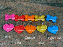 Load image into Gallery viewer, Custom Pet Name Tag / Personalized Dog or Cat Collar Tag - 3D Printed - Metal Ring Included
