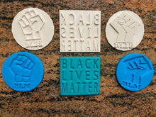 Load image into Gallery viewer, Black Lives Matter (BLM) Fondant Embossers/Stamps - Made in Canada