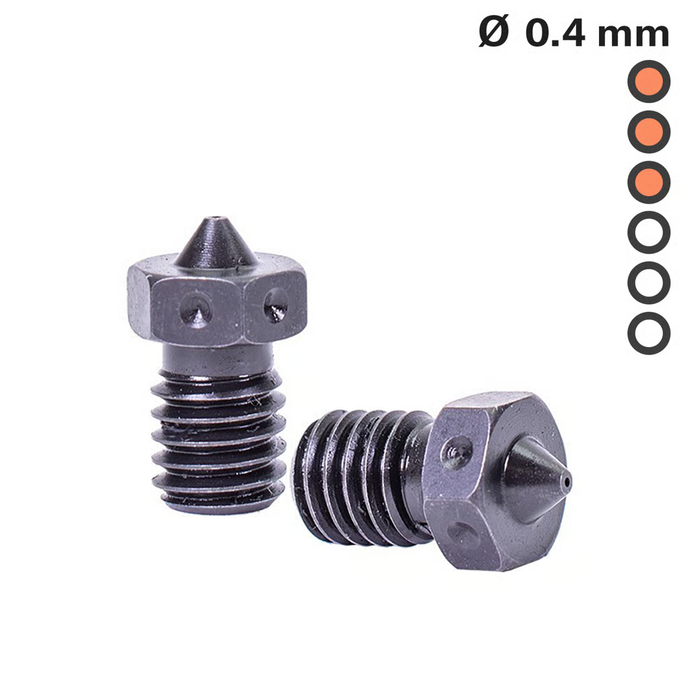 Hardened steel nozzle E3D V6 0.4 mm (Local Shipping in Canada)
