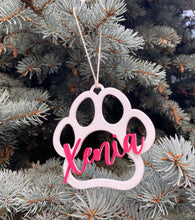 Load image into Gallery viewer, Custom Dog Paw Ornament - Made in Canada

