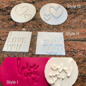 Valentine's Day Fondant Embossers/Stamps - Made in Canada