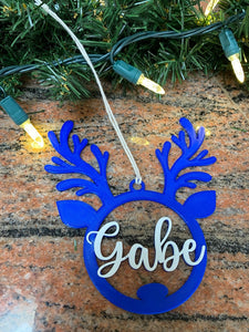 Custom Snowflake or Reindeer Ornament - Made in Canada
