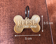 Load image into Gallery viewer, Custom Pet Name Tag / Personalized Dog or Cat Collar Tag - 3D Printed - Metal Ring Included
