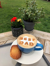Load image into Gallery viewer, Father&#39;s Day Coffee/Latte Stencil - Made in Canada
