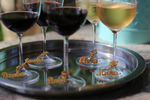 Custom Wine Charms - Personalized With Names or Wine Varieties - Made in Canada
