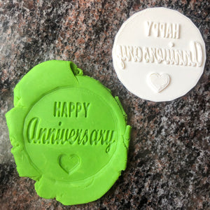 Happy Anniversary Fondant Embosser/Stamp - Made in Canada