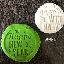 Load image into Gallery viewer, Happy New Year Fondant Embossers/Stamps - Made in Canada
