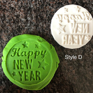 Happy New Year Fondant Embossers/Stamps - Made in Canada