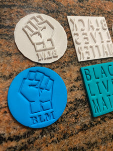 Black Lives Matter (BLM) Fondant Embossers/Stamps - Made in Canada