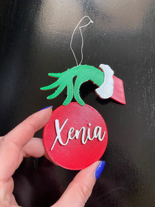 Custom Grinch Ornament - Made in Canada